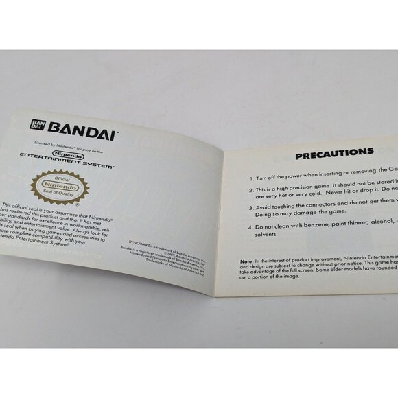 Dynowarz: The Destruction of Spondylus (Nintendo NES, 1990) Manual - Picture 4 of 6